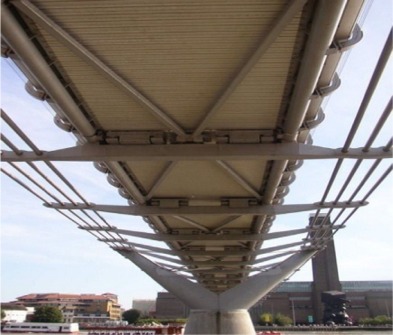 Tuned mass damper on the millennium bridge.