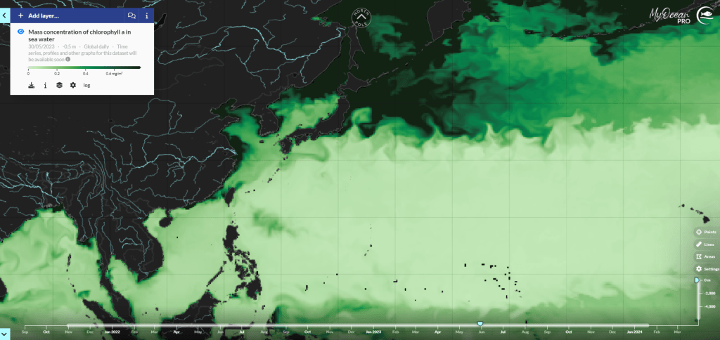To illustrate the nutritional poor water content within the inner waters close to the Japanese island during blooming events.