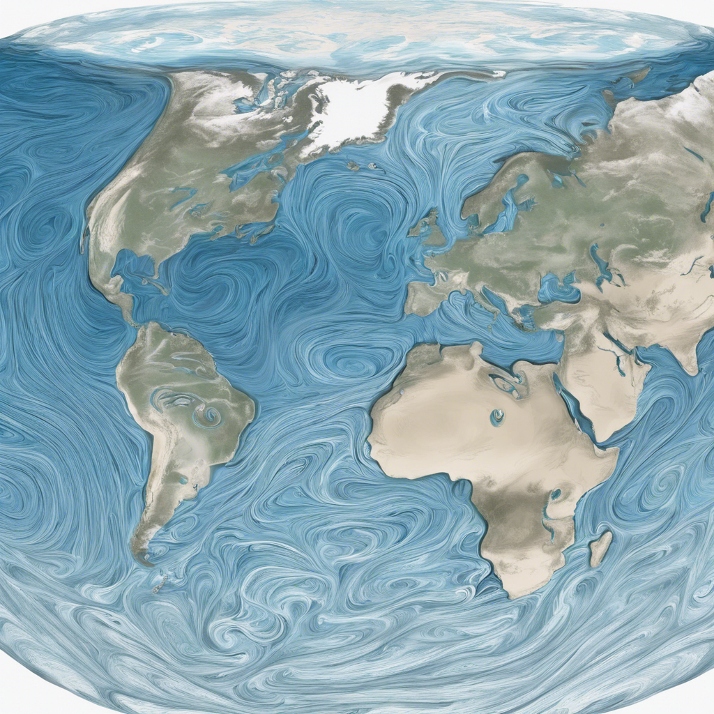 AI-generated illustration of the twirls and twists often found in the ocean